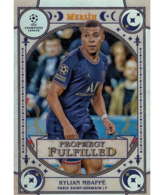 Topps Chrome UEFA Champions League 2021-2022 Merlin Collection Prophecy Fulfilled Kylian Mbappé (Paris Saint-Germain)